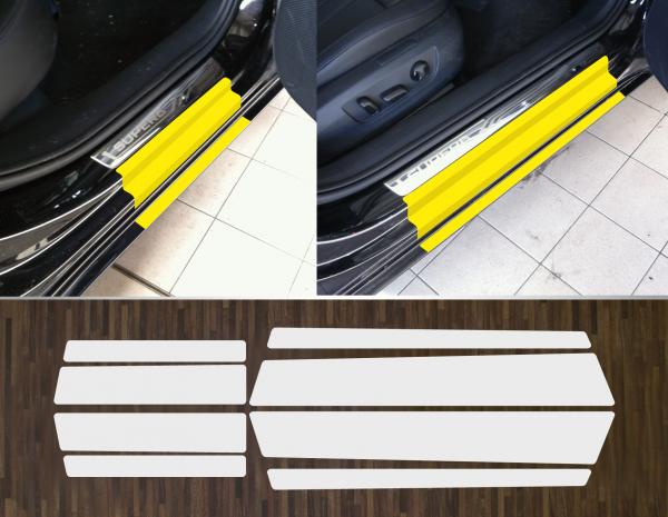 Clear Protective Film Transparent Entrances Doors Precisely for Skoda Superb 3 Saloon and Station Wagon built from 2015